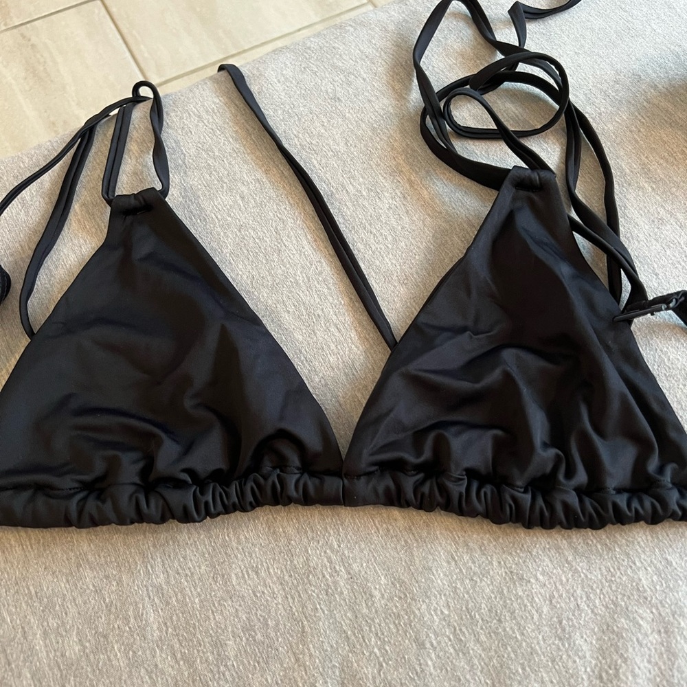 Black Wrap Bikini Top